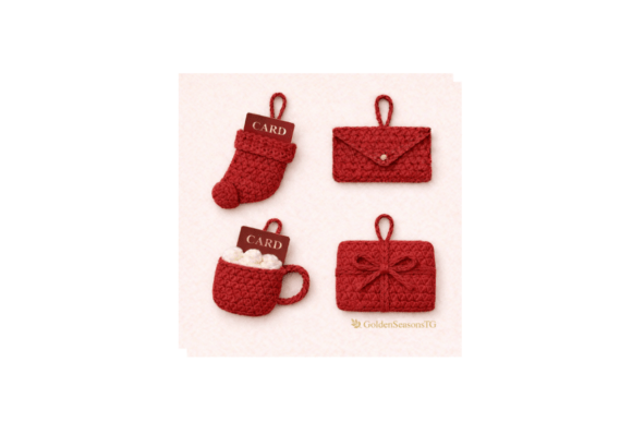 Download Christmas Crochet Gift Card Holder Pattern Set - Premium Resources