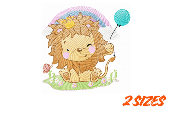 Download Embroidery Design with Prince Lion - Premium Bundle