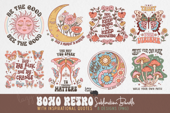 Download Boho Retro PNG Sublimation Bundle - Sub Collection