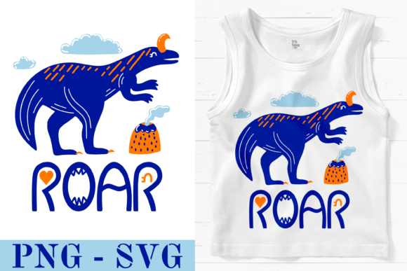 Download Roar Dinosaur SVG. Kids Sublimation PNG - Sub Collection