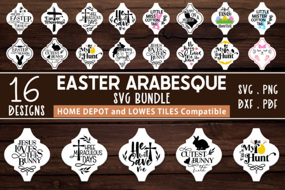 Download Easter Arabesque Tile Ornaments Bundle - Tile ornaments Collection