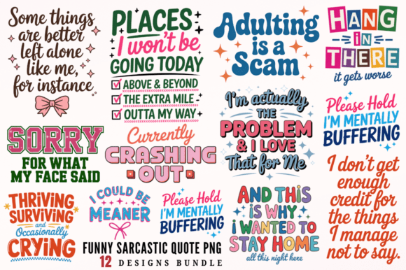 Download Funny Sarcastic Quote PNG Sublimation De - Sub Collection