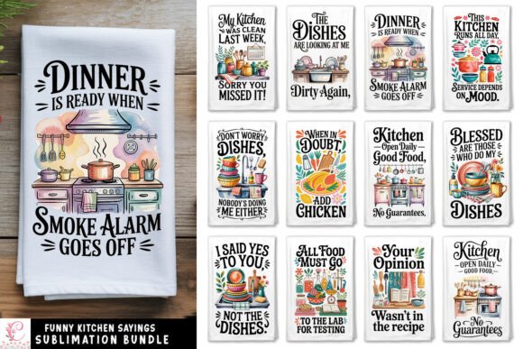 Download Funny Kitchen Dish Towel PNG Sublimation - Sub Collection