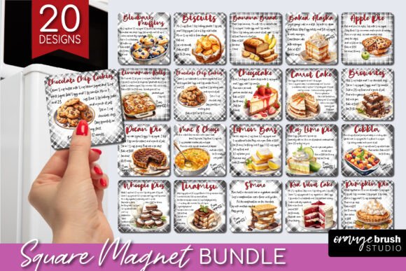 Download Baking Recipe Magnet Sublimation Bundle - Sub Collection