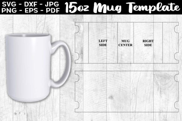 Download 15oz Mug Template Sublimation Full Wrap - Sub Collection