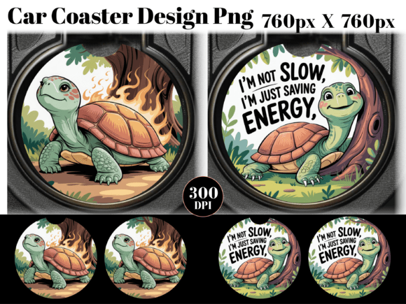 Download I'M NOT SLOW Car Coaster PNG Sublimation - Sub Collection