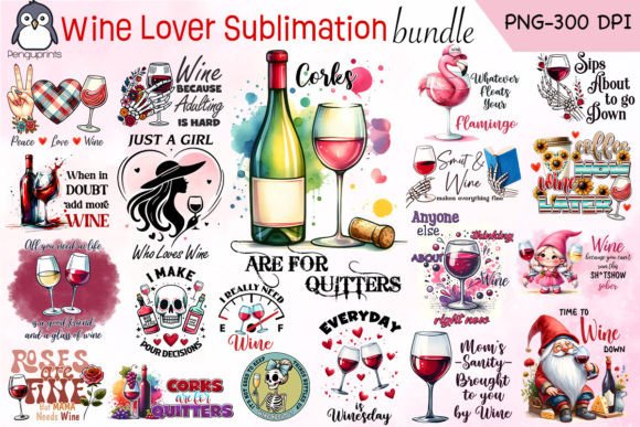 Download Wine Lover Sublimation Bundle - Sub Collection