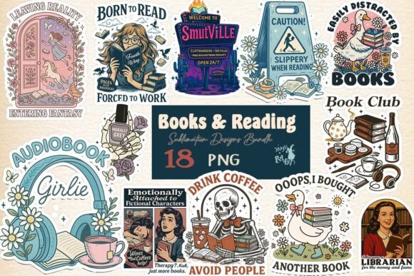 Download Reading Books Sublimation Bundle - Sub Collection