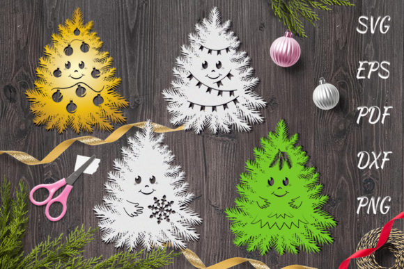 Download Christmas Trees. Cutting and Sublimation - Sub Collection
